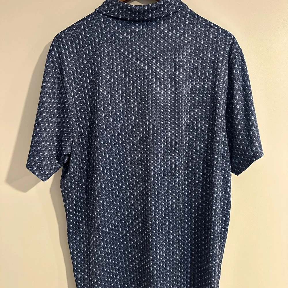 NWT | PGA Tour Navy Patterned Men's Polo Shirt